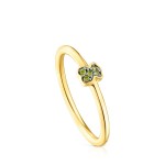 Tous - New Motif Ring with Chrome Diopside Bear